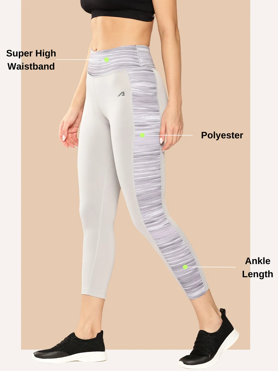 Pro Athlete Weekend Trip Alcis Women Grey Solid Cropped Tights