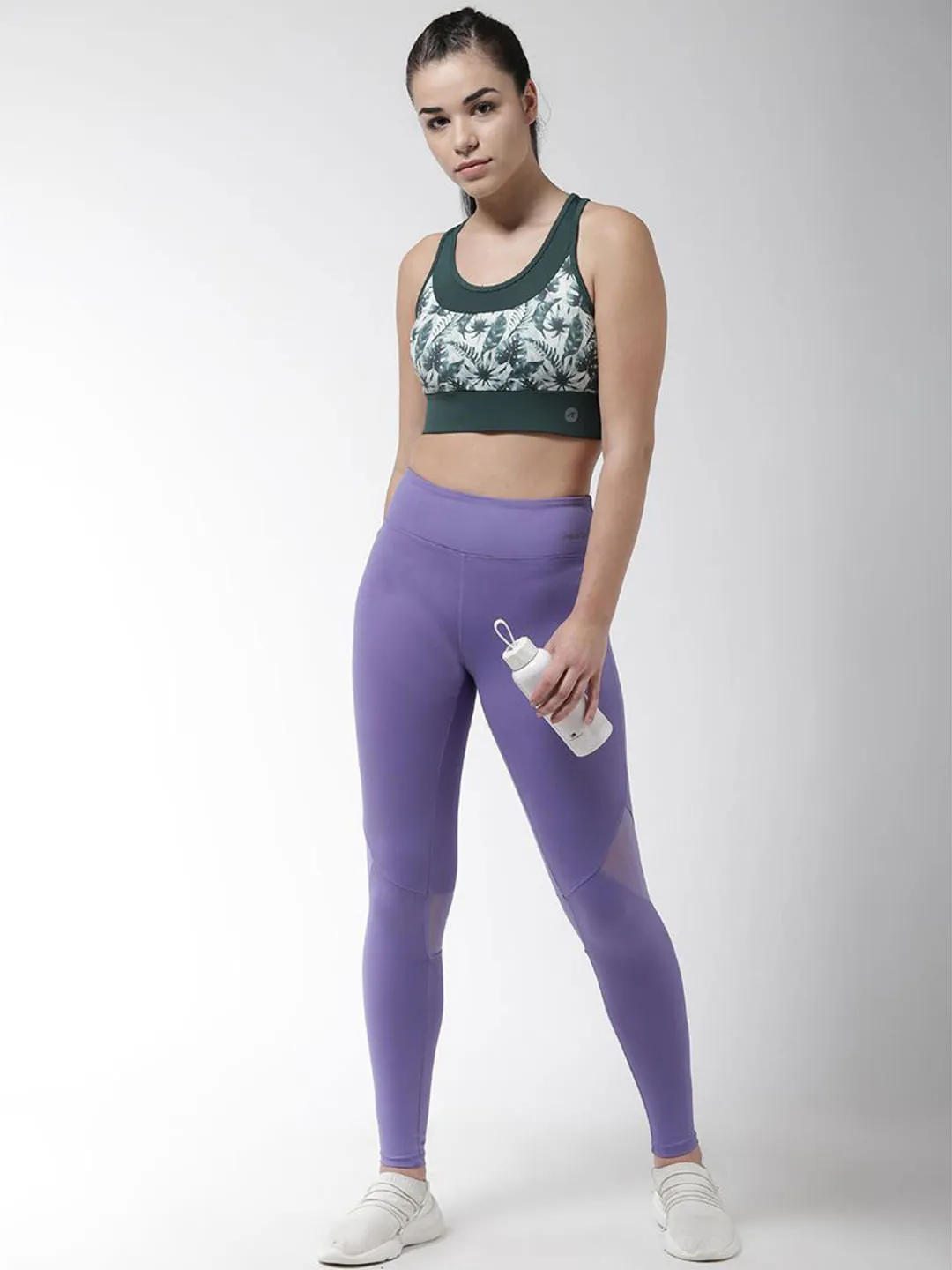 Moisture Wicking Active Lifestyle Alcis Women Solid Purple Tights