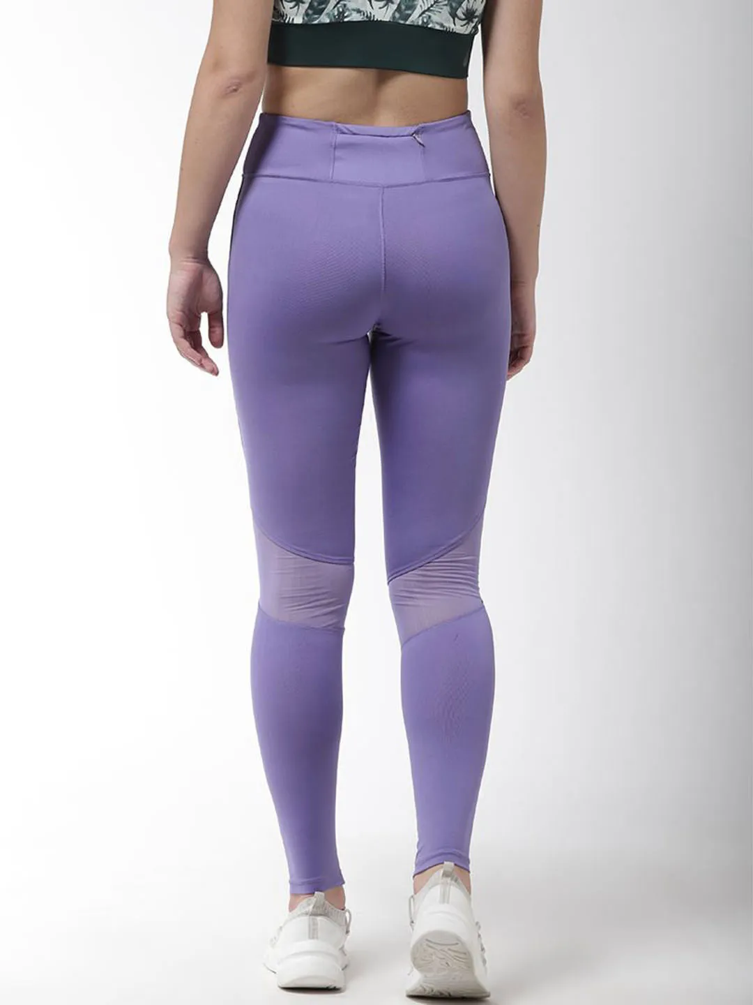 Balanced Comfort Buttery Soft Texture Alcis Women Solid Purple Tights