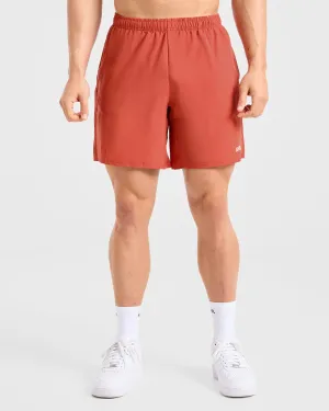 Stretch Fabric Core 7" Shorts - Desert Orange