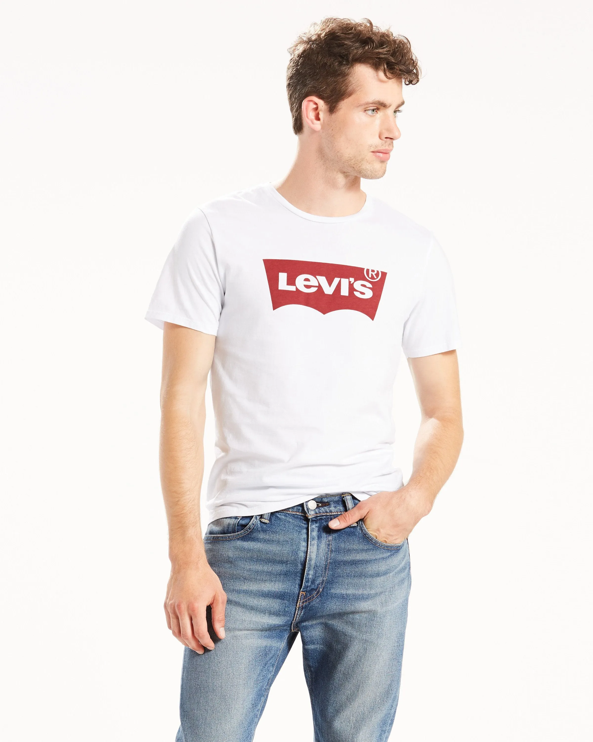 Artist Vibe Everyday Rainy Day Levi's? Housemark Tee - White / Red