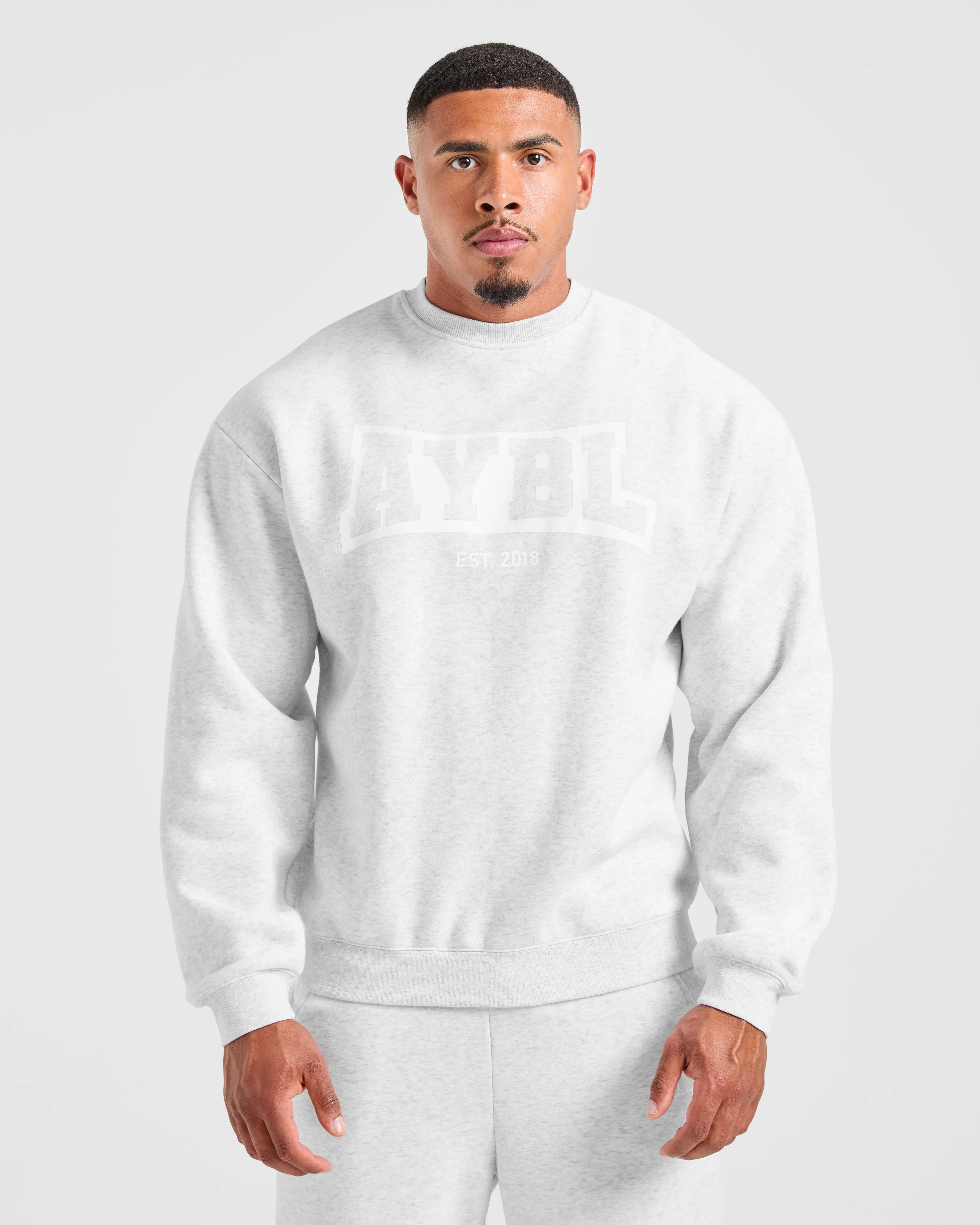 Academy Oversized Sweater - Grey Marl Valentine's Day wear Bright Colors