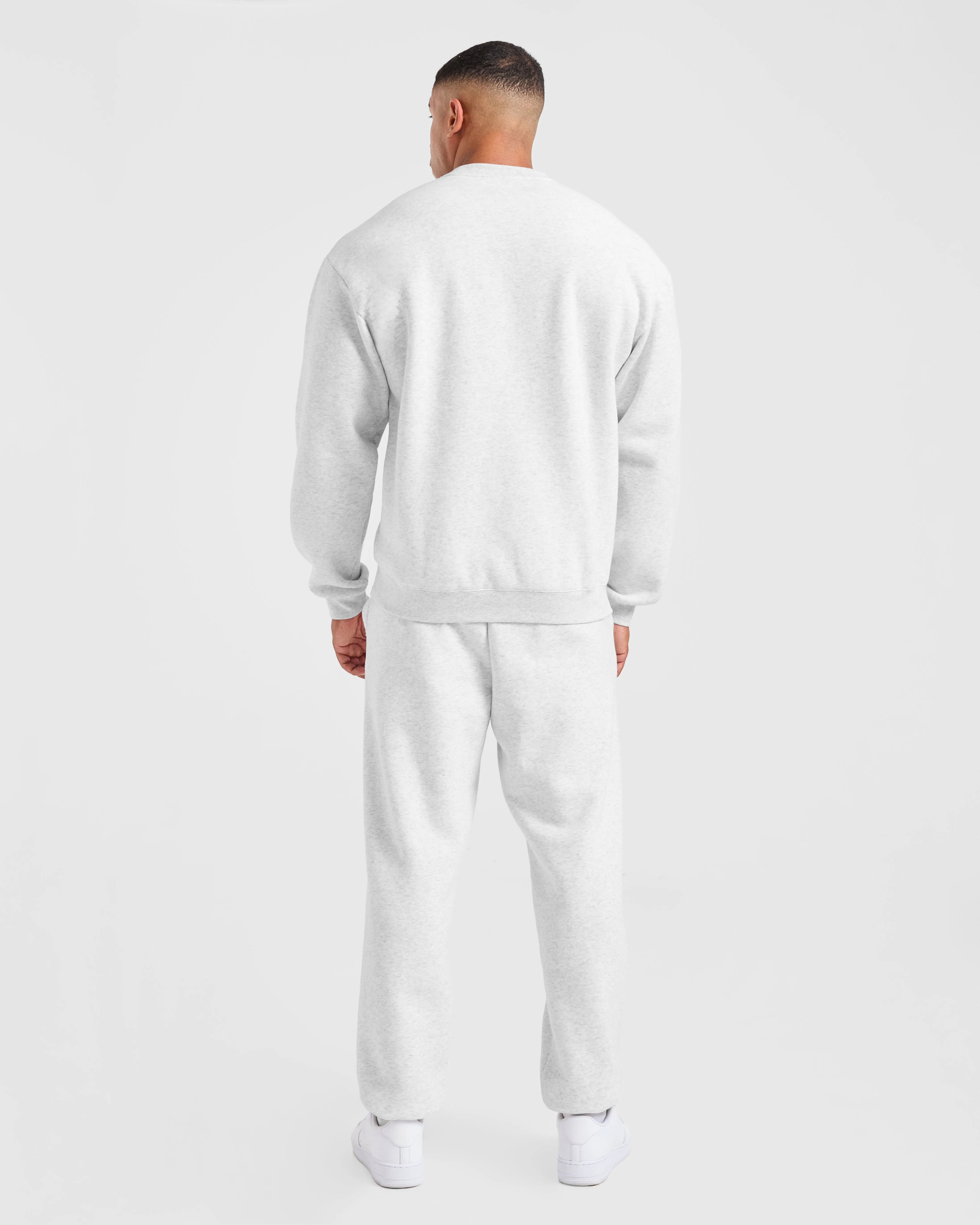 Academy Oversized Sweater - Grey Marl Anti Pill Finish