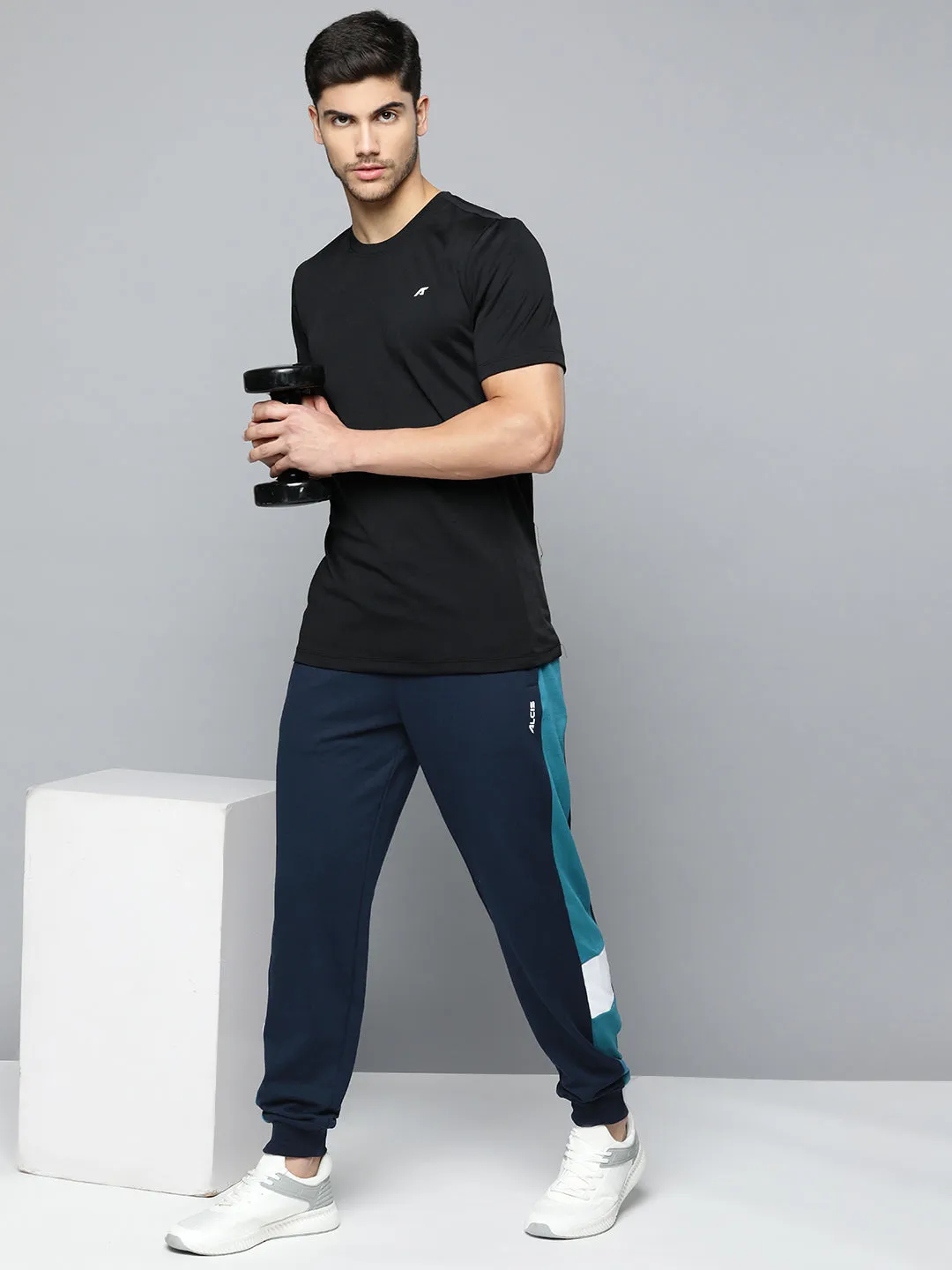 Alcis Men Colourblocked Track Pants anti static