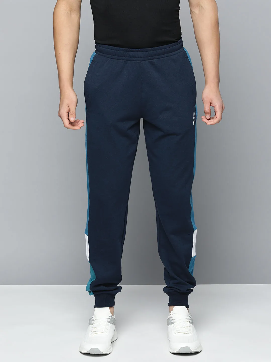 Alcis Men Colourblocked Track Pants Stain Repellent Coating