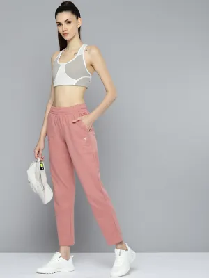 Alcis Women Pink Solid Track Pant EasyCareFabric