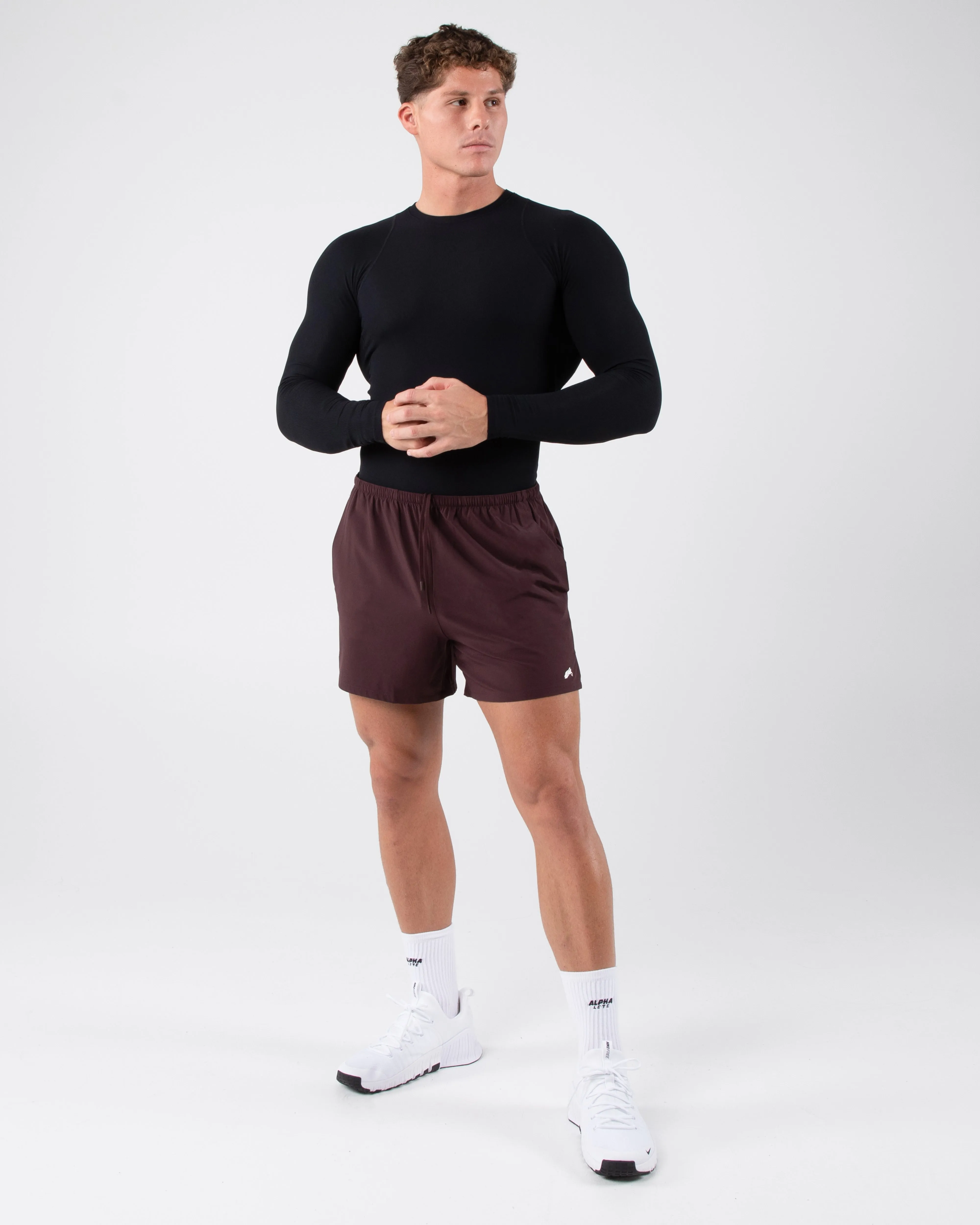 Non Cling Material Dynamic Short - Deep Mauve