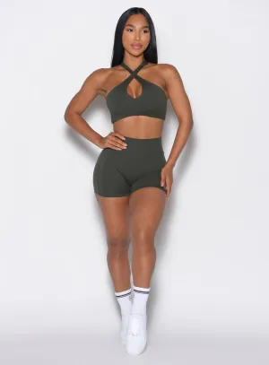 low - rise Warm Look Smooth Shorts