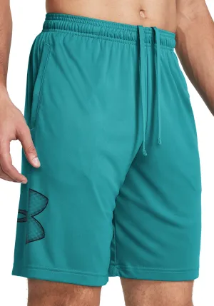 Under Armour Tech Graphic Mens Training Shorts - Green Travel Comfort