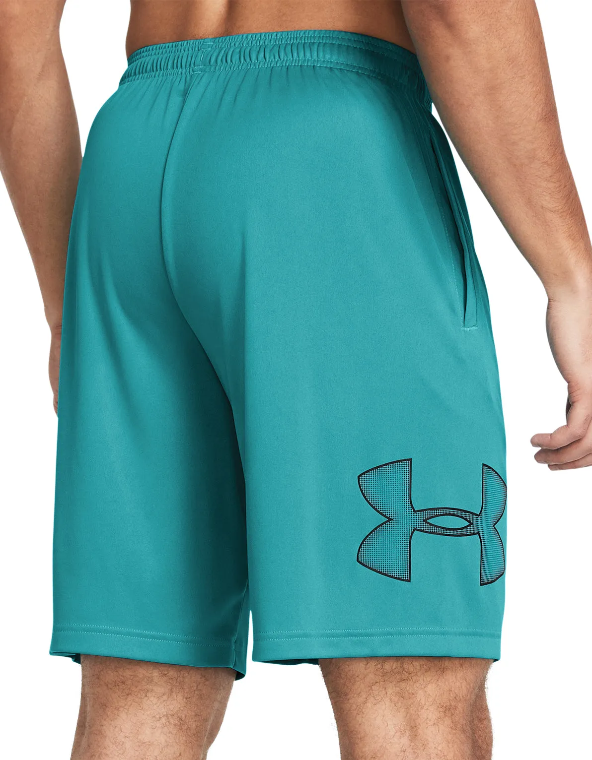 Under Armour Tech Graphic Mens Training Shorts - Green Free Movement Active Fit