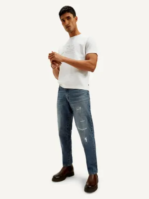 Relaxed Mood Men's 550'92 Blue Loose Fit Mid Rise Jeans