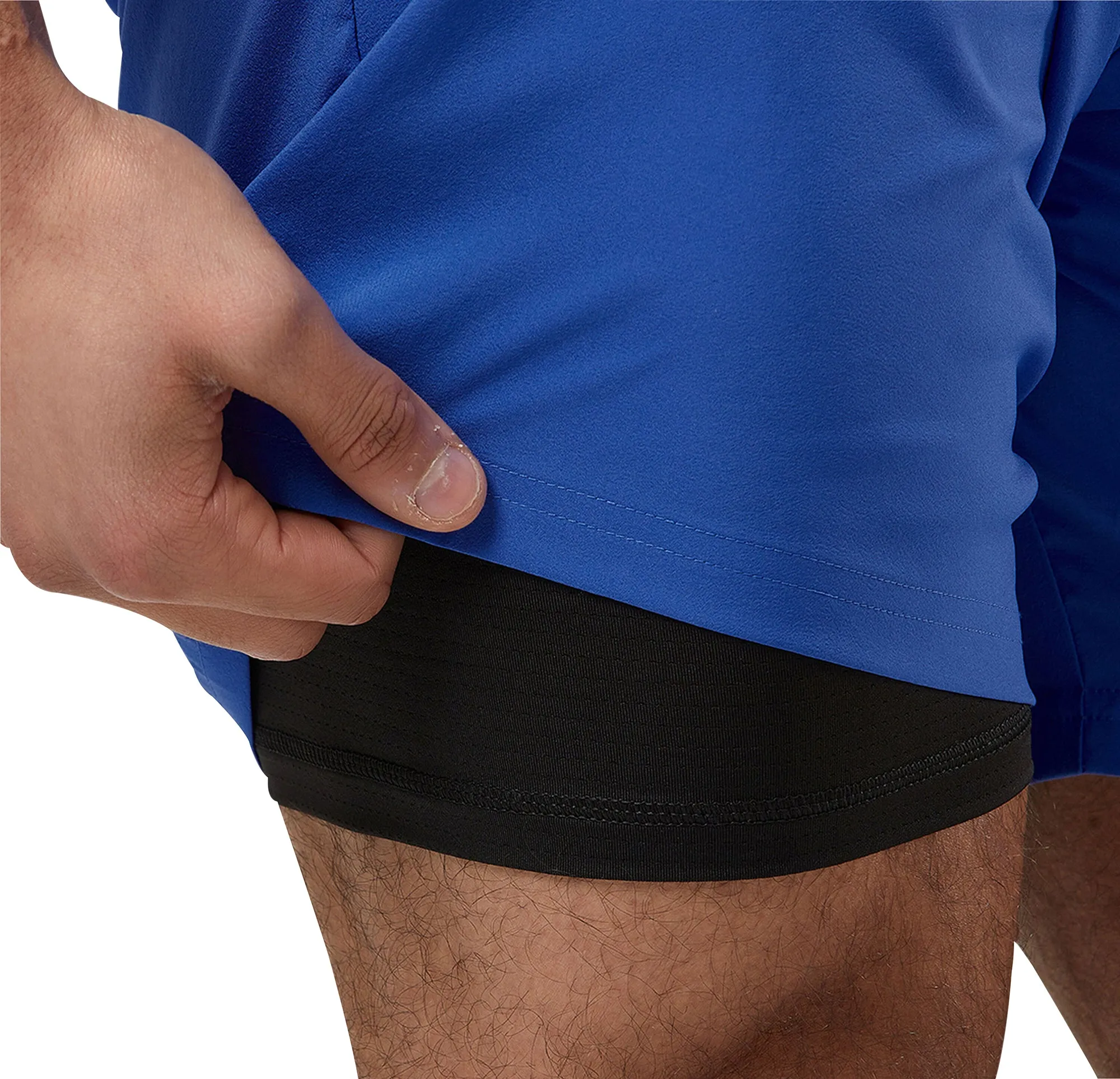 suede look Perfect Fit Puma Favourite 2 In 1 Mens Running Shorts - Blue