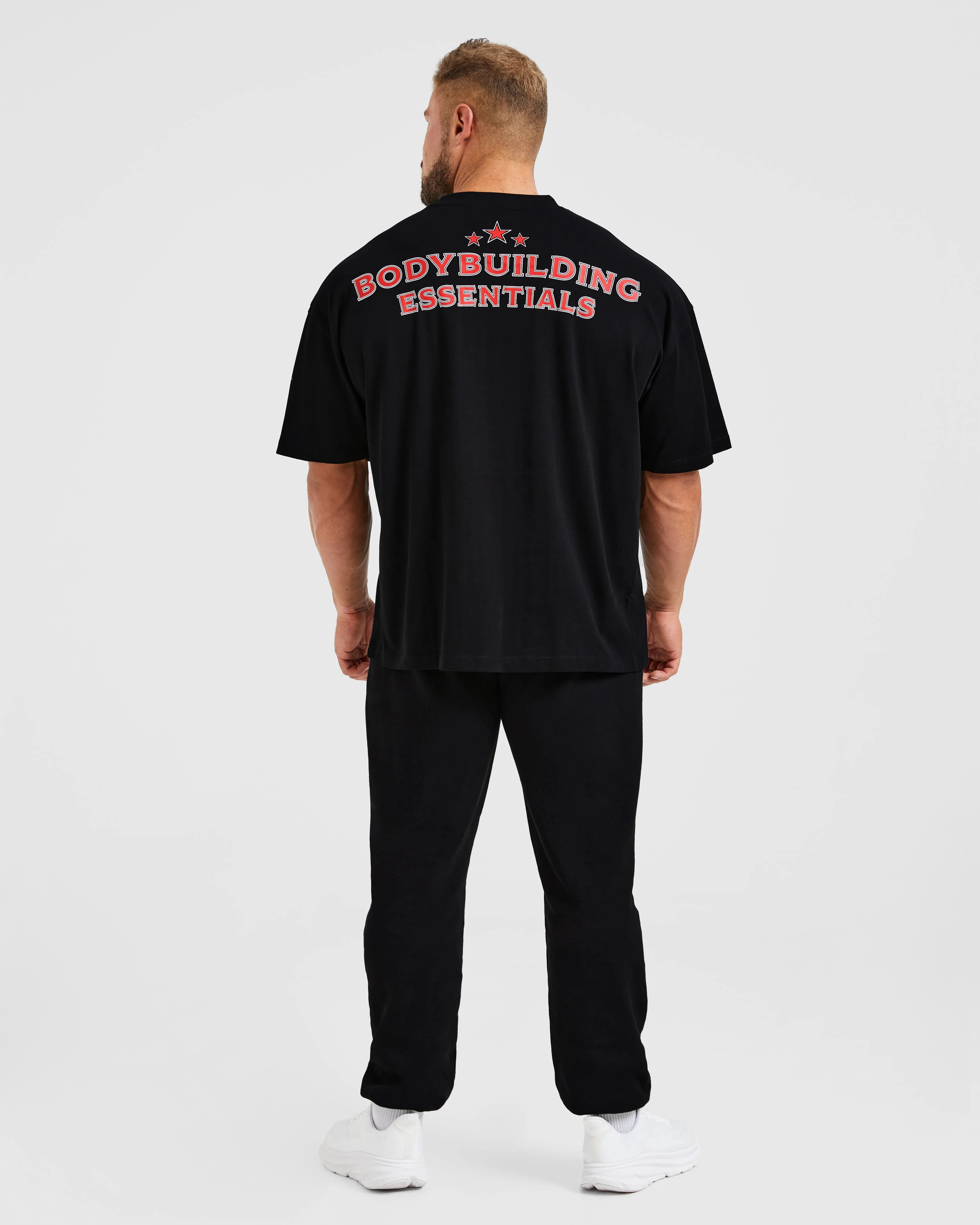 Wesley Vissers X Body Building Essentials Oversized T Shirt - Black/Red Flattering Cut