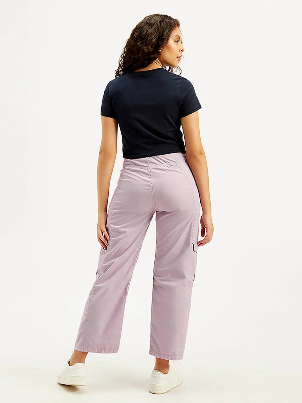 Style Focus Wardrobe Choice Women's Purple Loose Fit High Rise Jeans