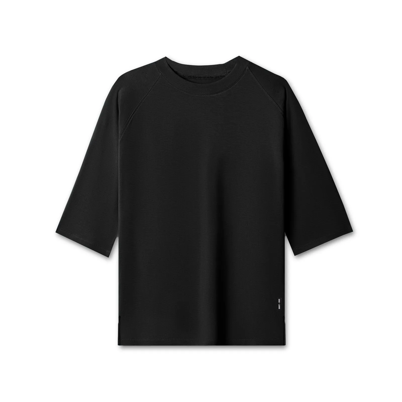 1086. Supima? 3/4-Sleeve Oversized Tee - Black Urban Smart