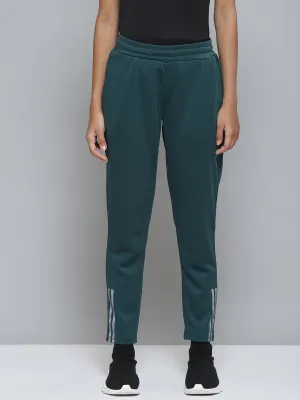 All Use Alcis Women Teal Green Solid Track Pants