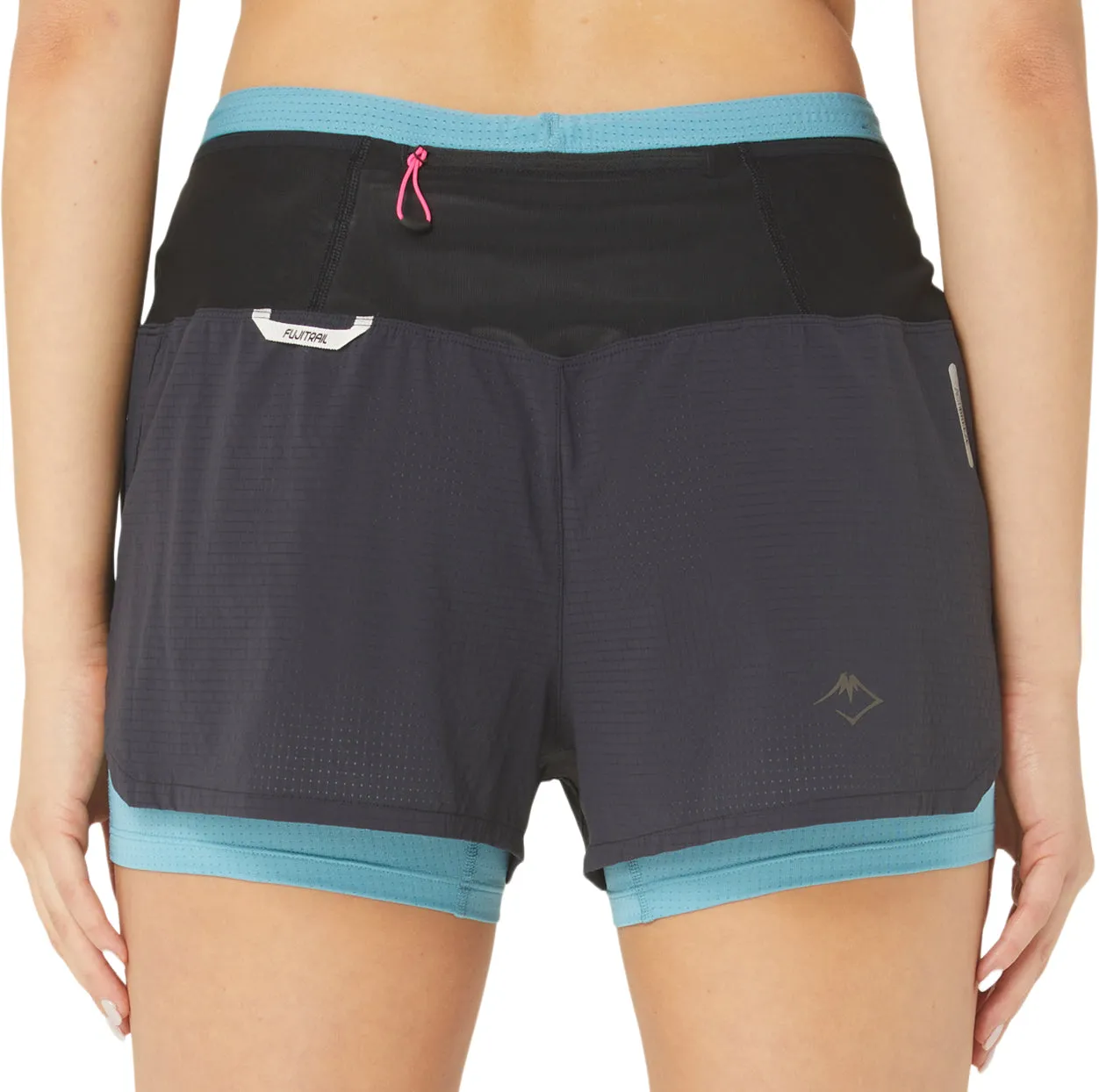 Simple Comfort Asics FujiTrail 2 In 1 Womens Running Shorts - Black