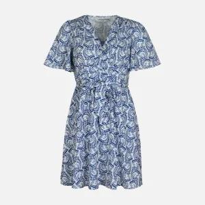 OdorResistantClothing Euro Mood WOMEN FLORAL SHORT SLEEVE MIDI DRESS