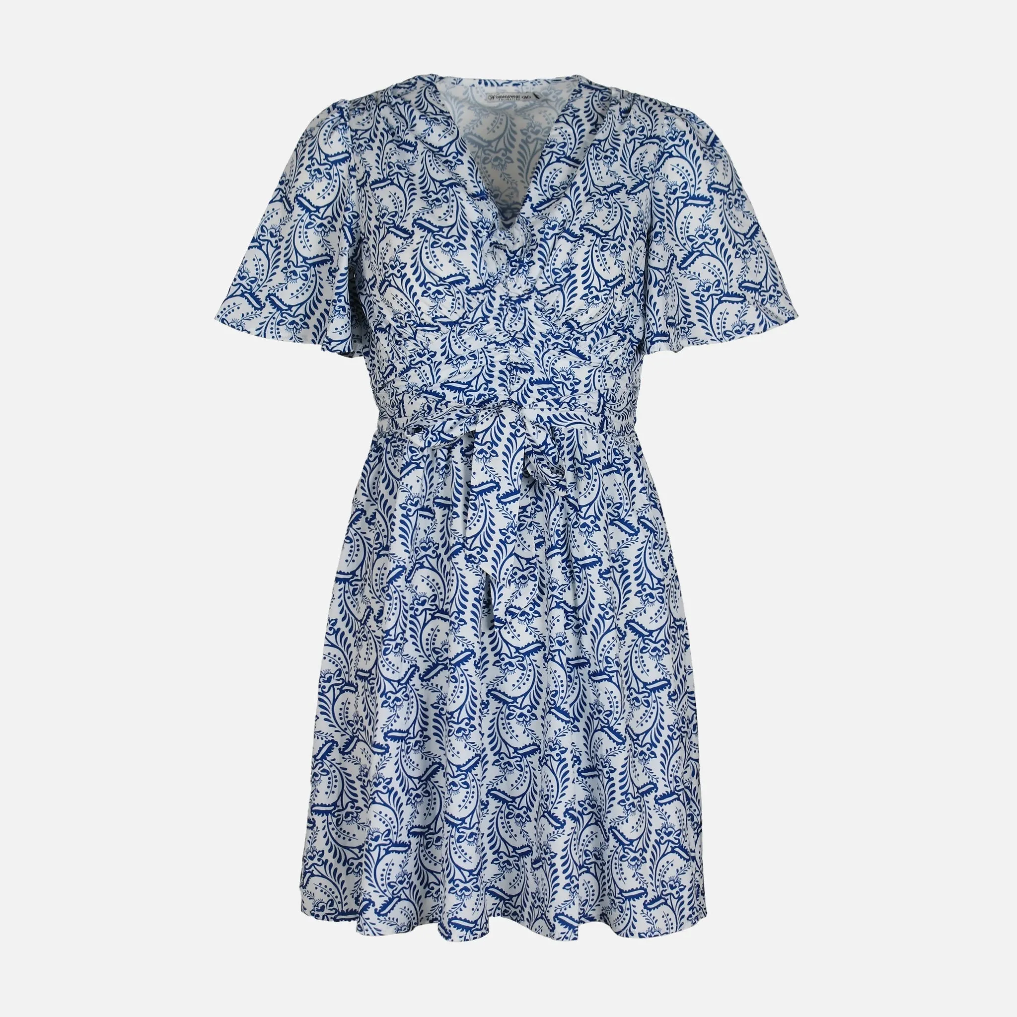 OdorResistantClothing Euro Mood WOMEN FLORAL SHORT SLEEVE MIDI DRESS