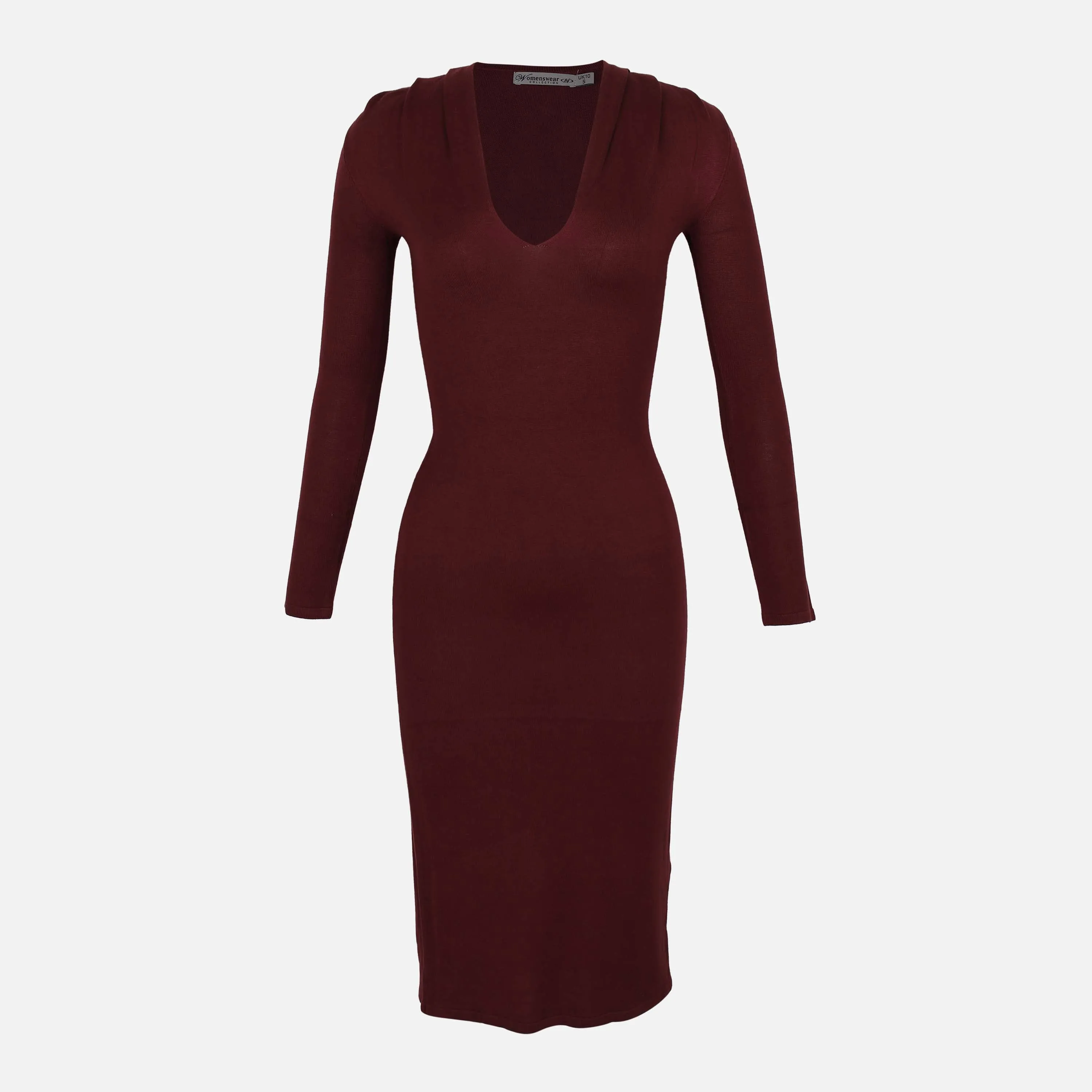 UVProtectionFinish Thermal Insulation LADIES KNIT DRESS V NECK