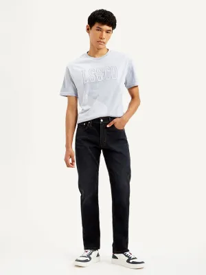 Men's 511 Navy Blue Slim Fit Mid Rise Jeans Vintage Wash Slim Modern