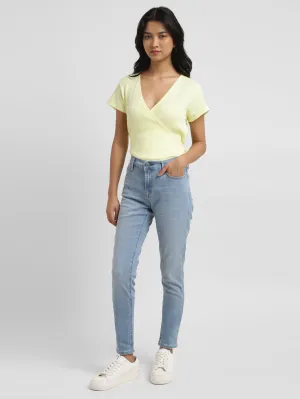 Clean Base Unisex Outfit Women's 710 Blue Skinny Fit Mid Rise Jeans