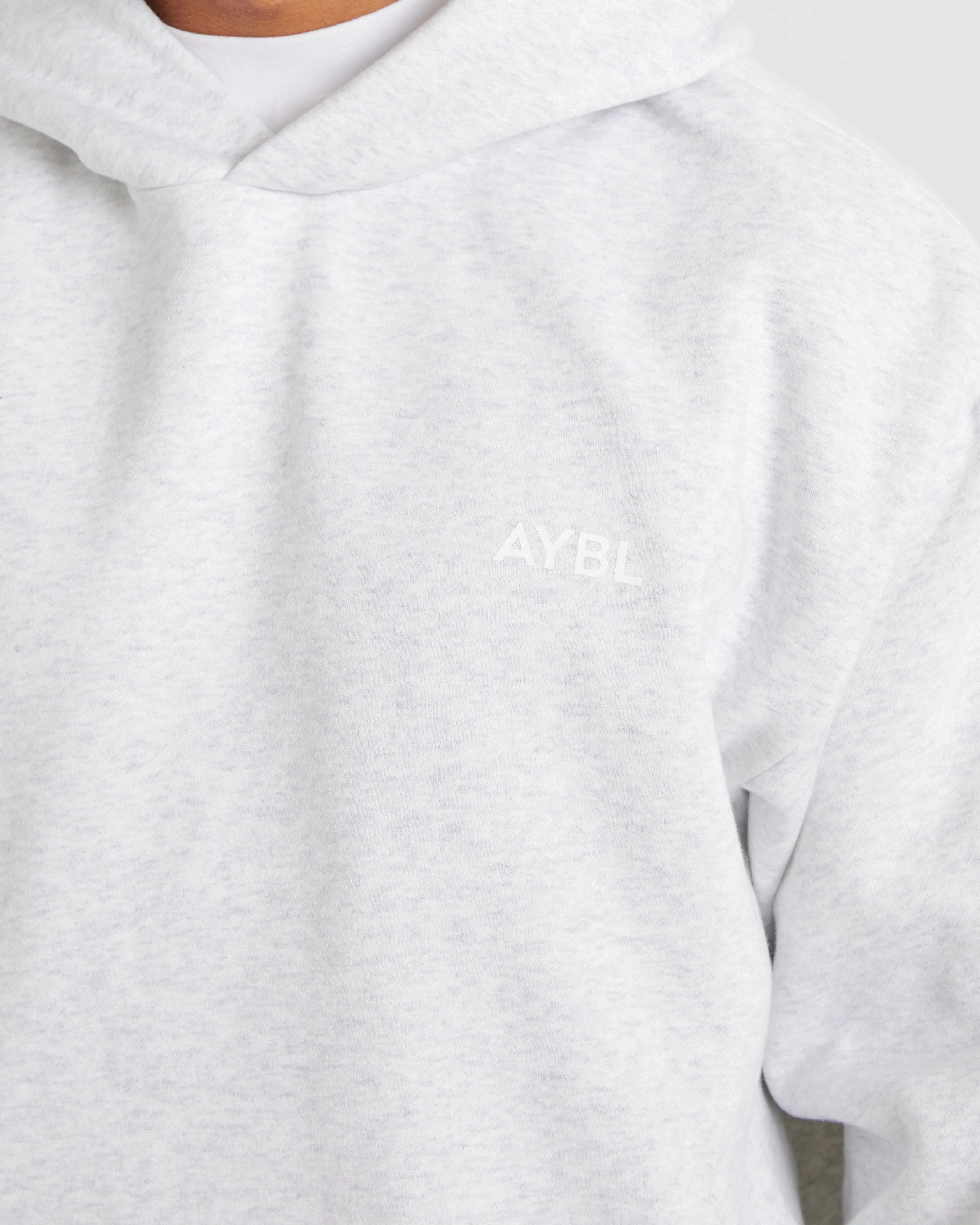 Power Dressing Essential Oversized Hoodie - Grey Marl