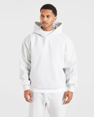 Essential Oversized Hoodie - Grey Marl Outdoor Scene