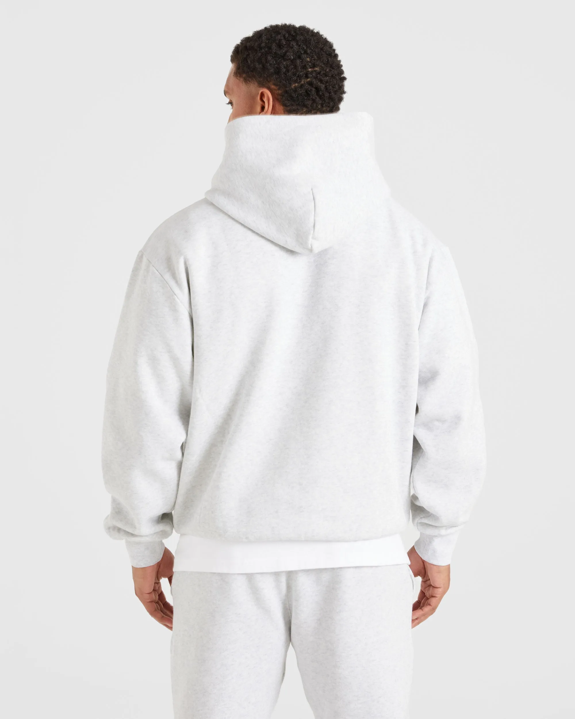 Nordic style Backyard Chill Essential Oversized Hoodie - Grey Marl
