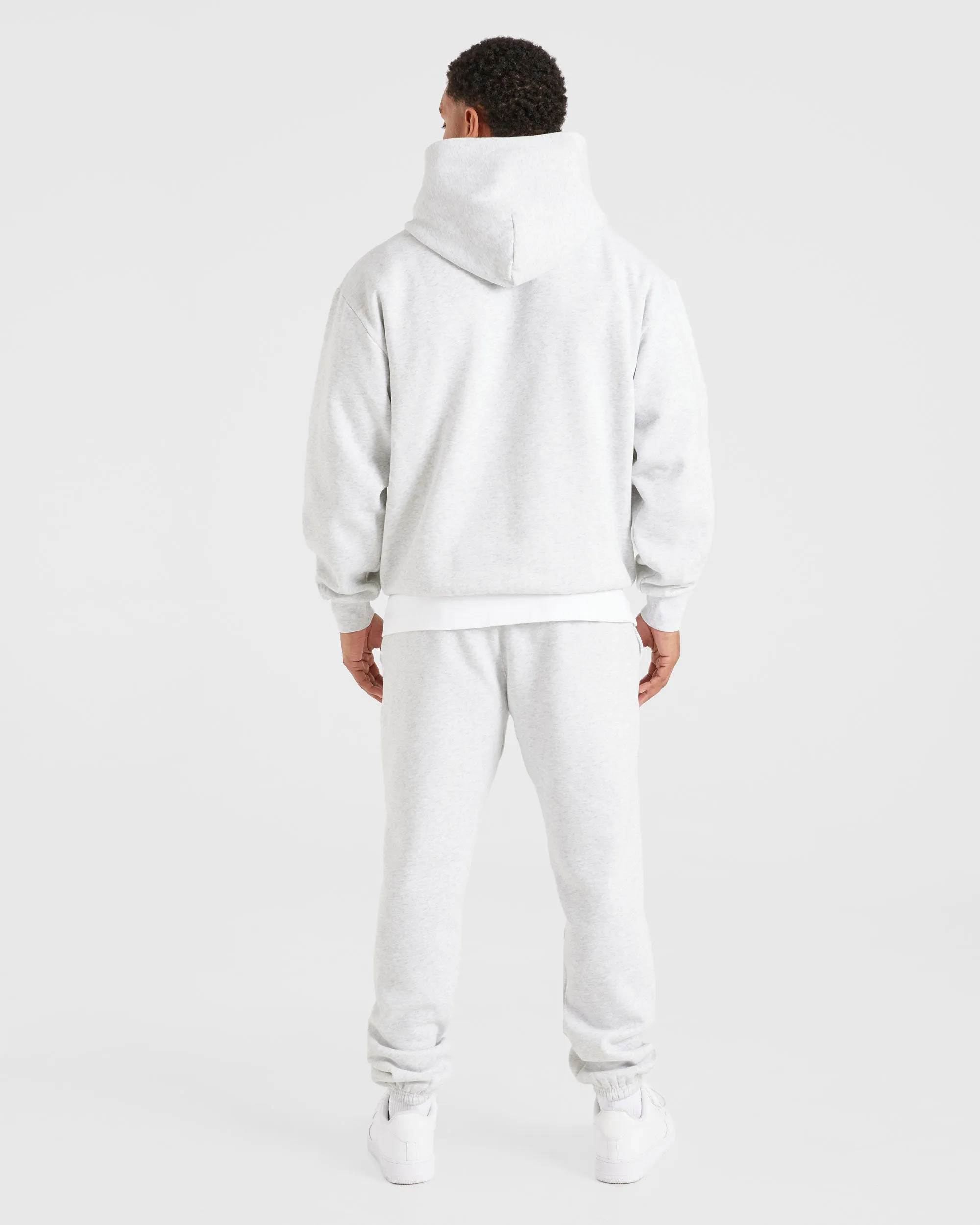 Essential Oversized Hoodie - Grey Marl Heavyweight Fabric