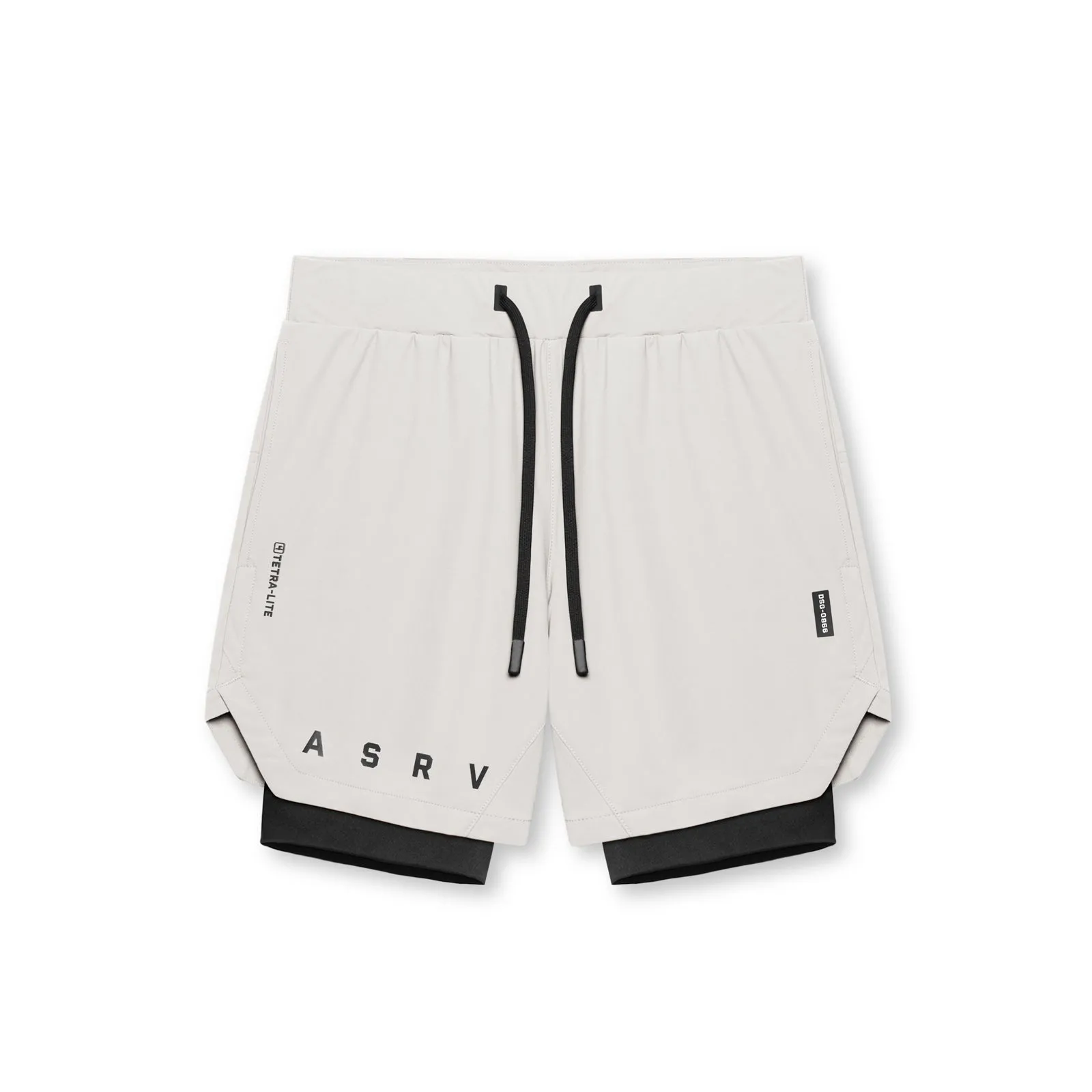 0866. Tetra-Lite? 7" Liner Short - Stone "ASRV"/Black Fitness wear Daily Use