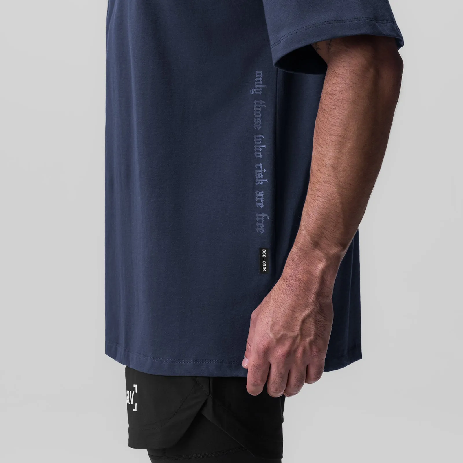 0824. Supima? Oversized Tee - Navy Midweight Knit Affordable accessibility