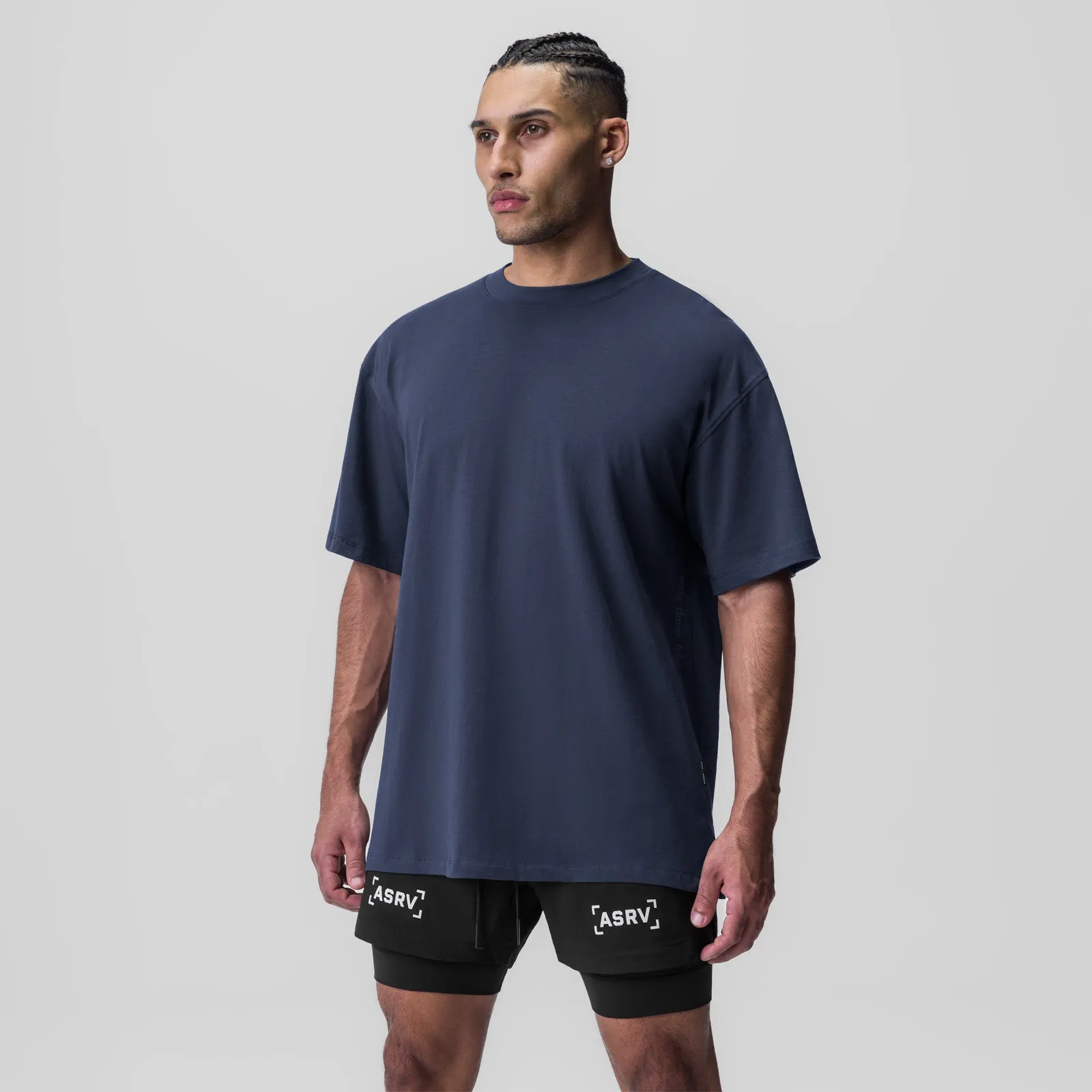 Beach Outfit 0824. Supima? Oversized Tee - Navy