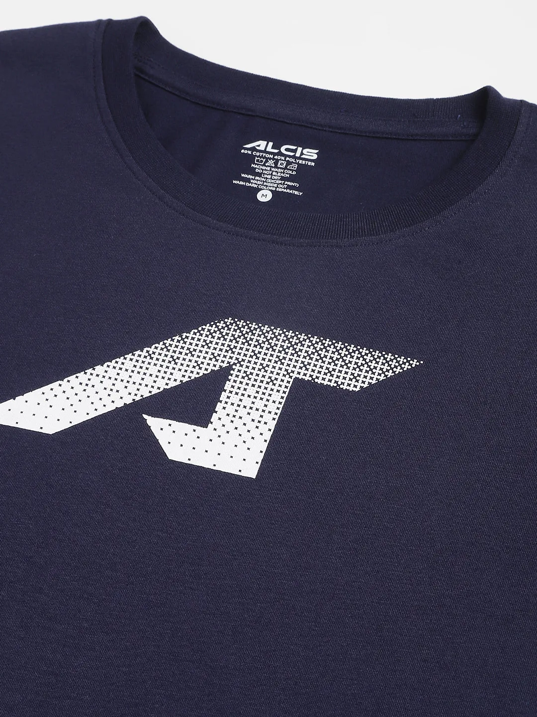 Wonder Fit Alcis Men Navy Soft-Touch Regular-Fit Athleisure T-Shirt