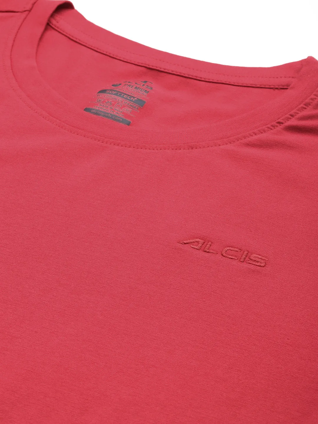 Alcis Men Solid Stretchex Slim Fit T-shirt Carry Ease Digital Glow