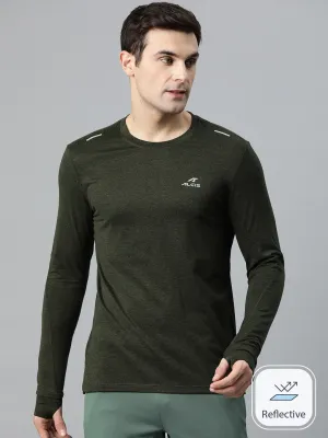 Alcis Men Solid Dry Tech Slim Fit T-shirt Firm Leather Active Ease