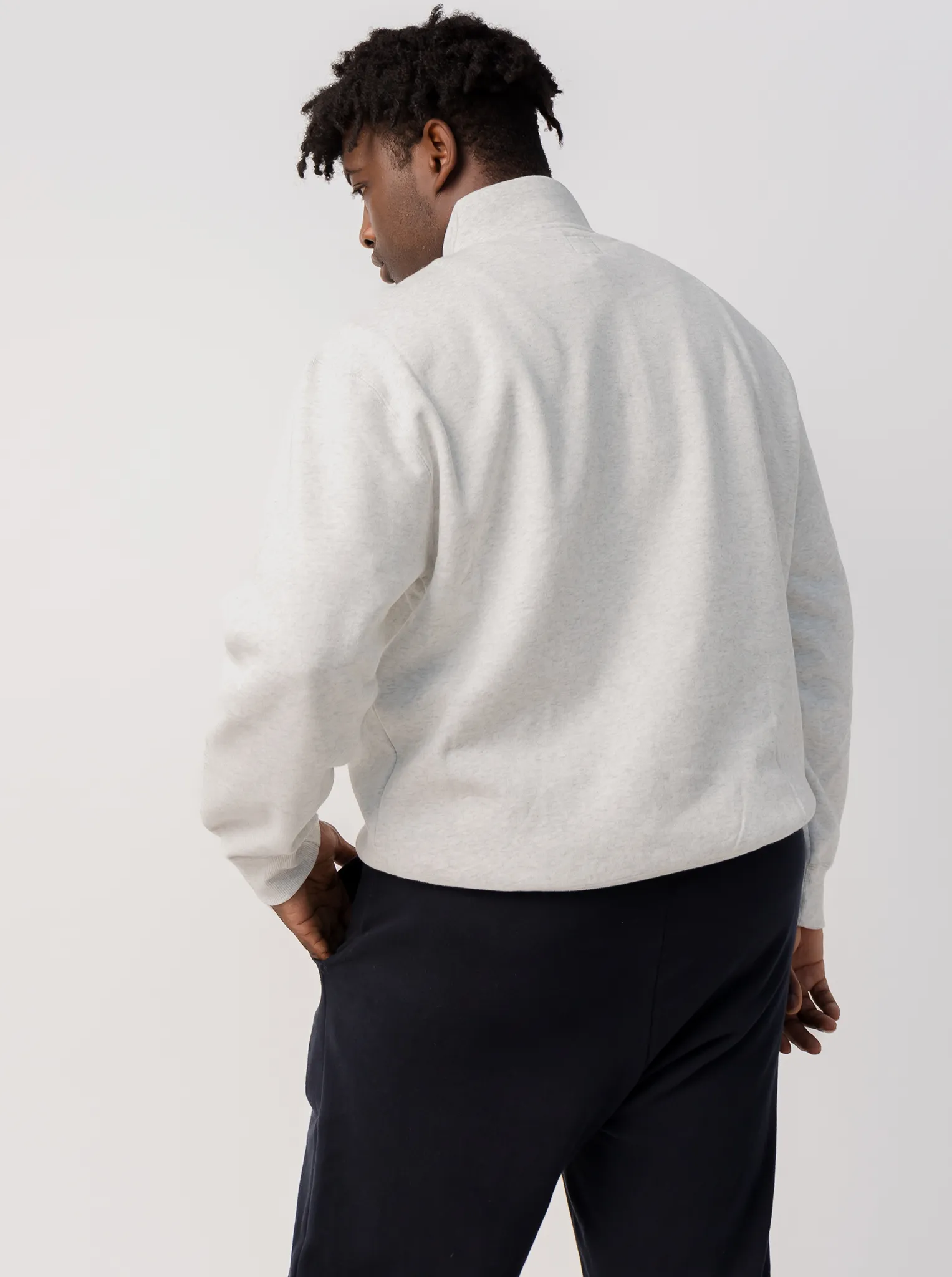Rhino like Quarter Zip in Grey Marle