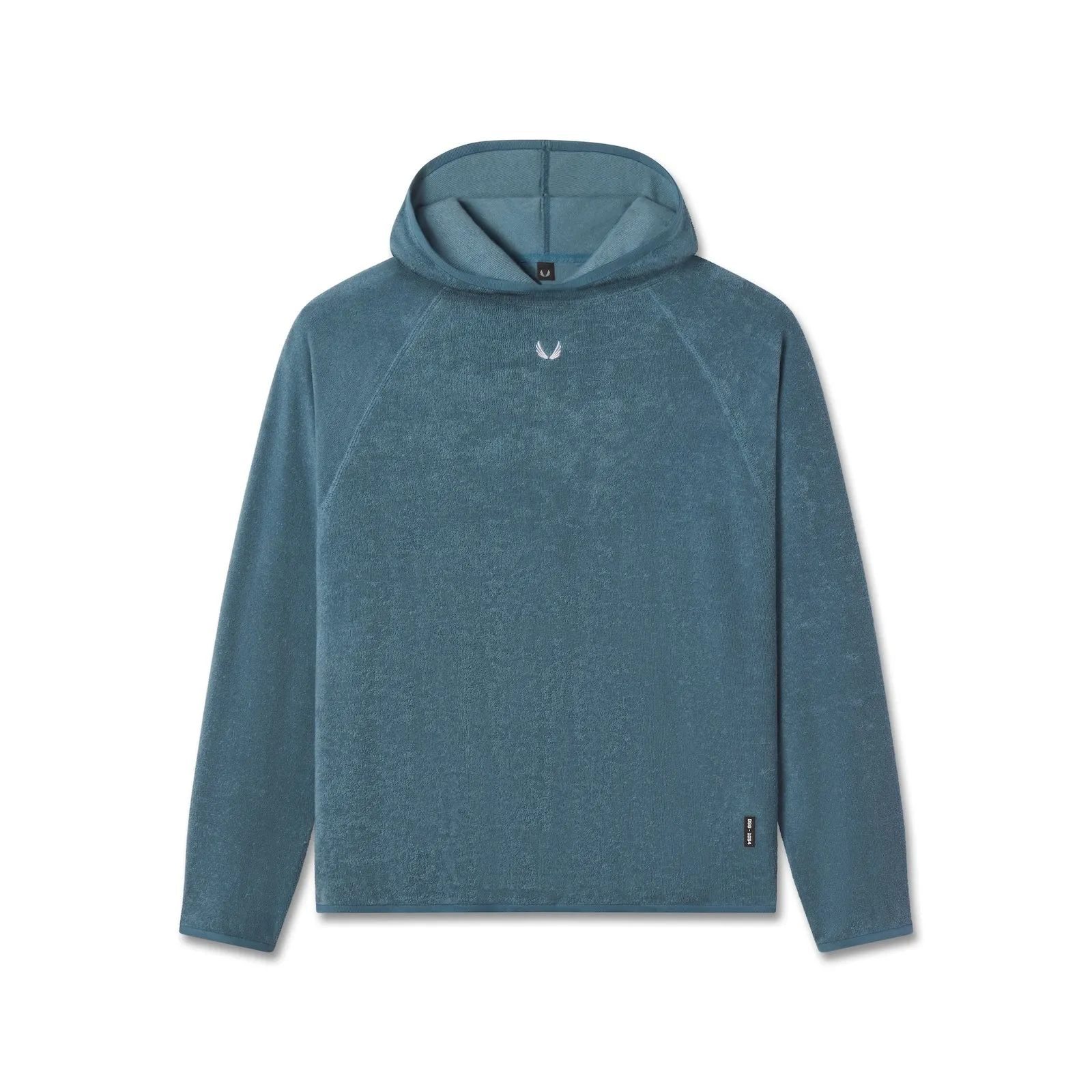 Hare like Minimalist Stitching 1054. Towel Terry Reversible Hoodie - Storm
