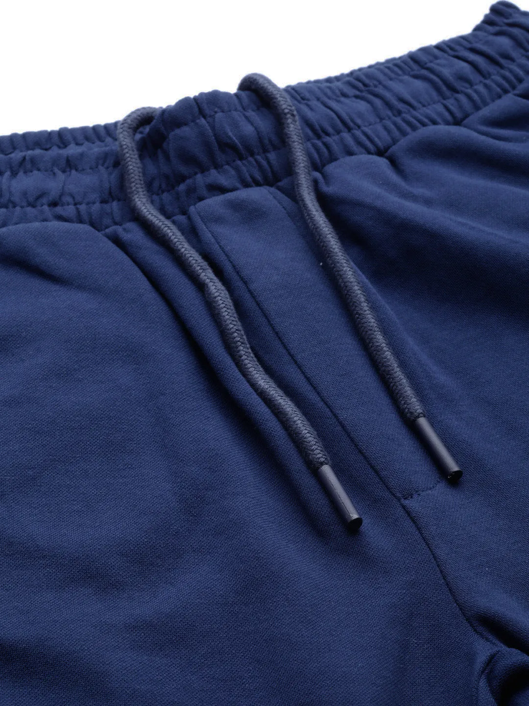 Roll-up style Trendy Style Alcis Men Navy Blue Solid Joggers with Side Striped Detail